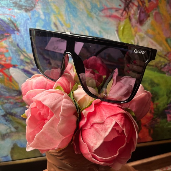 *NWT* Quay Australia Unisex Nightfall Oversized 52mm Polarized Shield Sunglasses - Picture 5 of 9